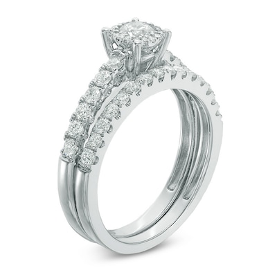 1.00 CT. T.W. Diamond Bridal Set in 14K White Gold