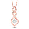 Unstoppable Love™ Diamond Accent Triple Twist Pendant in Sterling Silver with 14K Rose Gold Plate