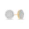 0.25 CT. T.W. Diamond Sunburst Stud Earrings in 10K Gold