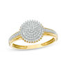 Thumbnail Image 0 of 0.20 CT. T.W. Diamond Sunburst Ring in 10K Gold