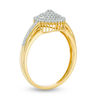 Thumbnail Image 1 of 0.20 CT. T.W. Diamond Sunburst Ring in 10K Gold