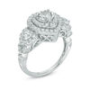 Thumbnail Image 1 of 2.05 CT. T.W. Diamond Double Pear-Shaped Frame Past Present Future® Engagement Ring in 14K White Gold