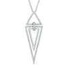 Thumbnail Image 1 of 0.23 CT. T.W. Diamond Triangles Pendant in Sterling Silver