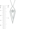 Thumbnail Image 2 of 0.23 CT. T.W. Diamond Triangles Pendant in Sterling Silver