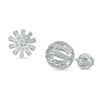 0.12 CT. T.W. Diamond Pinwheel Stud Earrings in Sterling Silver