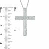 0.83 CT. T.W. Baguette Diamond Cross Pendant in 10K White Gold