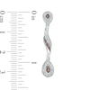 Thumbnail Image 1 of 0.30 CT. T.W. Enhanced Champagne and White Diamond Pear-Shaped Wave Drop Earrings in 10K White Gold