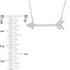 Thumbnail Image 1 of 0.13 CT. T.W. Diamond Sideways Arrow Necklace in Sterling Silver