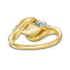 Thumbnail Image 3 of 0.50 CT. T.W. Diamond Illusion Twist Past Present Future® Engagement Ring in 10K Gold