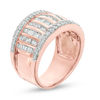 Thumbnail Image 2 of 0.95 CT. T.W. Diamond Column Ring in 10K Rose Gold