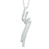 0.09 CT. T.W. Diamond Twist Pendant in Sterling Silver