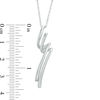 0.09 CT. T.W. Diamond Twist Pendant in Sterling Silver