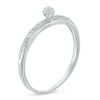 Thumbnail Image 1 of Diamond Accent Overlay Promise Ring in 10K White Gold