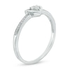 Thumbnail Image 1 of Composite Diamond Accent Three Stone Heart Promise Ring in 10K White Gold