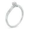 Thumbnail Image 1 of Diamond Accent Marquise Bypass Promise Ring in 10K White Gold