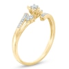 0.09 CT. T.W. Diamond Bypass Split Shank with Tri-Sides Promise Ring in 10K Gold