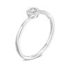 Diamond Accent Frame Promise Ring in 10K White Gold