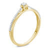 0.09 CT. T.W. Diamond Overlay Split Shank Promise Ring in 10K Gold