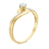 Thumbnail Image 1 of Diamond Accent Swirl Bypass Promise Ring in 10K Gold