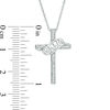 Diamond Accent "NANA" Cross Pendant in Sterling Silver