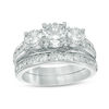 2.69 CT. T.W. Certified Canadian Diamond Past Present Future® Bridal Set in 14K White Gold (J/I2)