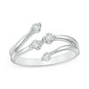 Thumbnail Image 0 of 0.25 CT. T.W. Diamond Four Stone Bypass Ring in 10K White Gold