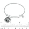 Thumbnail Image 1 of Chrysalis Om Charm Adjustable Bangle in White Brass