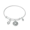 Chrysalis "Friendship" Charms Adjustable Bangle in White Brass