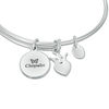 Thumbnail Image 1 of Chrysalis "Friendship" Charms Adjustable Bangle in White Brass