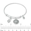 Thumbnail Image 2 of Chrysalis "Friendship" Charms Adjustable Bangle in White Brass