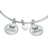 Thumbnail Image 1 of Chrysalis "Strength" Charms Adjustable Bangle in White Brass