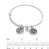 Thumbnail Image 2 of Chrysalis "Strength" Charms Adjustable Bangle in White Brass