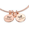 Chrysalis "Inner Beauty" Charms Adjustable Bangle in Rose-Tone Brass