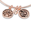 Thumbnail Image 2 of Chrysalis "Inner Beauty" Charms Adjustable Bangle in Rose-Tone Brass