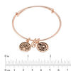 Chrysalis "Inner Beauty" Charms Adjustable Bangle in Rose-Tone Brass