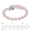 Thumbnail Image 2 of Chrysalis Pink Glass Bead Adjustable Bangle in Brass