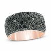 1.95 CT. T.W. Black Diamond Multi-Row Band in 10K Rose Gold