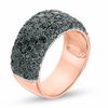 1.95 CT. T.W. Black Diamond Multi-Row Band in 10K Rose Gold