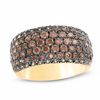 Thumbnail Image 0 of 1.95 CT. T.W. Champagne Diamond Multi-Row Band in 10K Gold