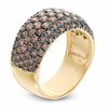 1.95 CT. T.W. Champagne Diamond Multi-Row Band in 10K Gold