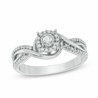 Greenberg's sterling silver and diamond .17ctw promise ring 492-91173 -  Greenberg's Jewelers