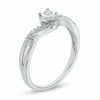 0.11 CT. T.W. Diamond Twist Shank Promise Ring in 10K White Gold