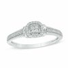 Thumbnail Image 0 of 0.15 CT. T.W. Composite Diamond Cushion Frame Promise Ring in 10K White Gold