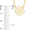 Mandala Flower Outline Necklace in 10K Gold