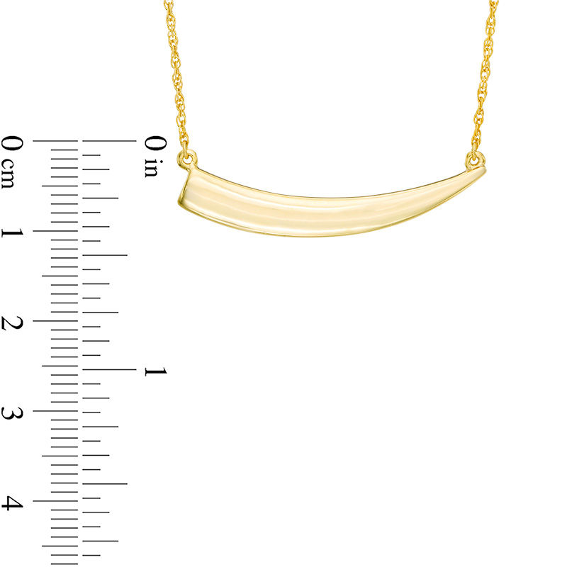 Sideways Horn Necklace in 10K Gold|Peoples Jewellers