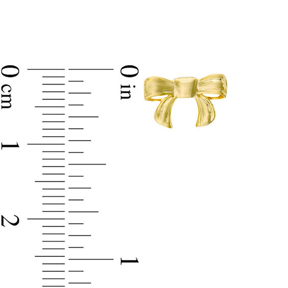 Bow Stud Earrings in 10K Gold