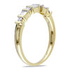 0.22 CT. T.W. Baguette and Round Diamond Alternating Anniversary Band in 10K Gold