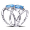 Julianna B™ Pear-Shaped Swiss Blue Topaz and 0.36 CT. T.W. Diamond Ring in 14K White Gold