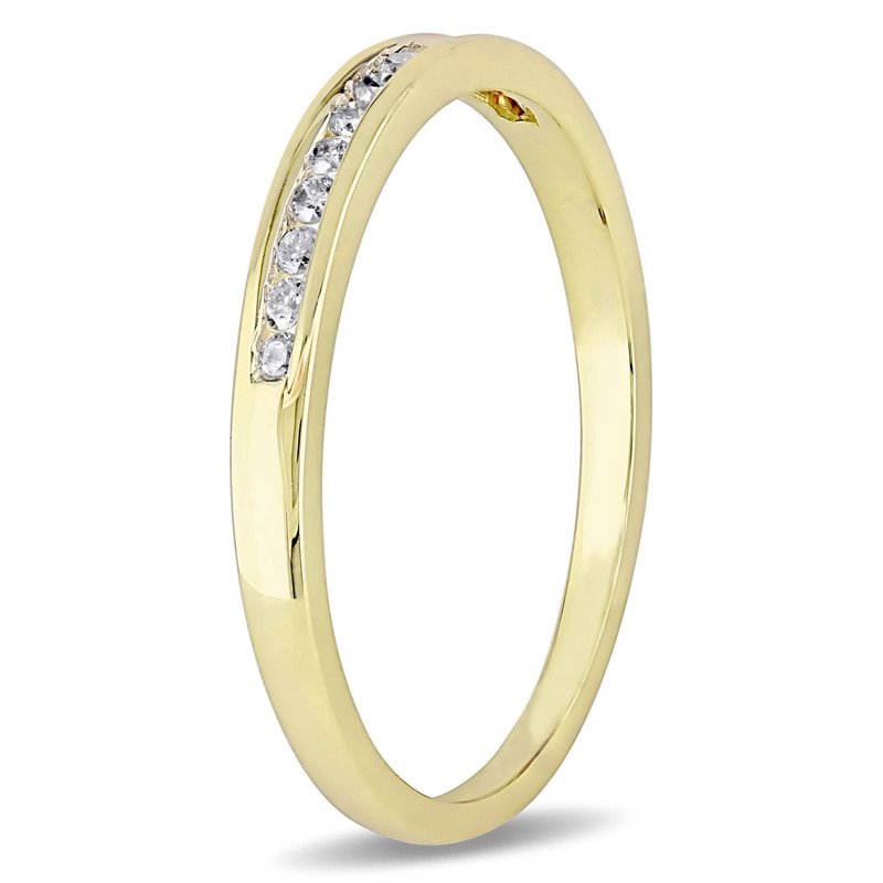 Main Image 2 of 0.12 CT. T.W. Diamond Channel-Set Anniversary Band in 10K Gold