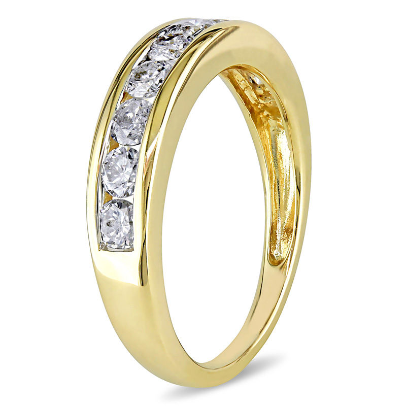 0.72 CT. T.W. Diamond Channel-Set Nine Stone Anniversary Band in 14K Gold|Peoples Jewellers